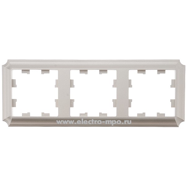 Ю3828. Рамка-3 AtlasDesign Antique ATN100503 универсальная шампань (Systeme Electric)