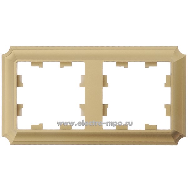 Ю3867. Рамка-2 AtlasDesign Antique ATN101602 универсальная золото (Systeme Electric)