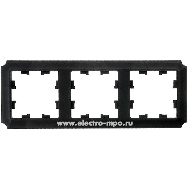 Ю3838. Рамка-3 AtlasDesign Antique ATN101003 универсальная карбон (Systeme Electric)