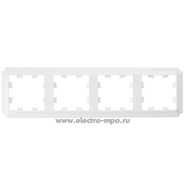 Ю3804. Рамка-4 AtlasDesign Antique ATN100104 универсальная белая (Systeme Electric)