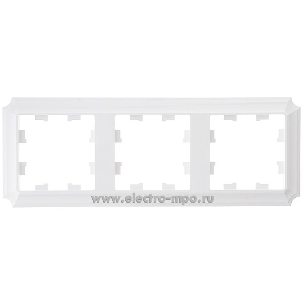 Ю3803. Рамка-3 AtlasDesign Antique ATN100103 универсальная белая (Systeme Electric)
