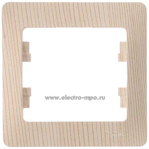 Ю0814. Рамка-1 Glossa GSL001501 сосна (Systeme Electric)