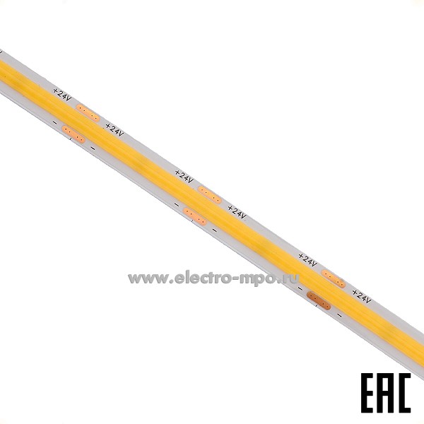 С1542. Лента светодиодная COB 502902 GLS-COB-384-10-24-IP20-3 50Вт 3000К 24В катушка 5м (General)