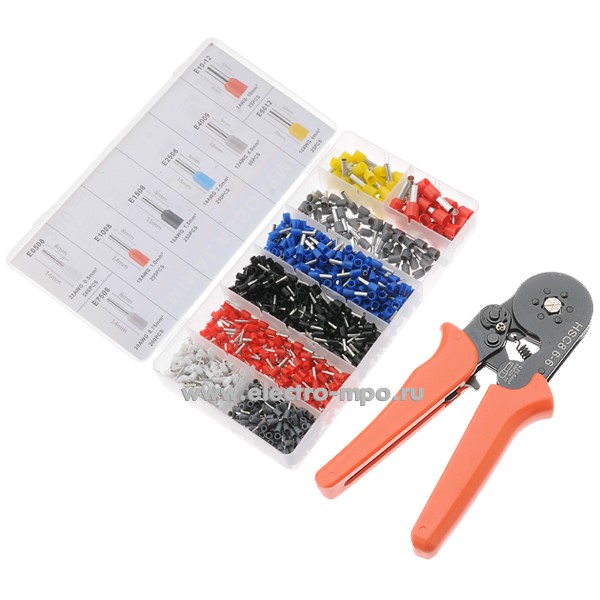 И1297. Набор HSC86-6D инструменты для наконечников 0,25-6 кв.мм (Derui Китай)