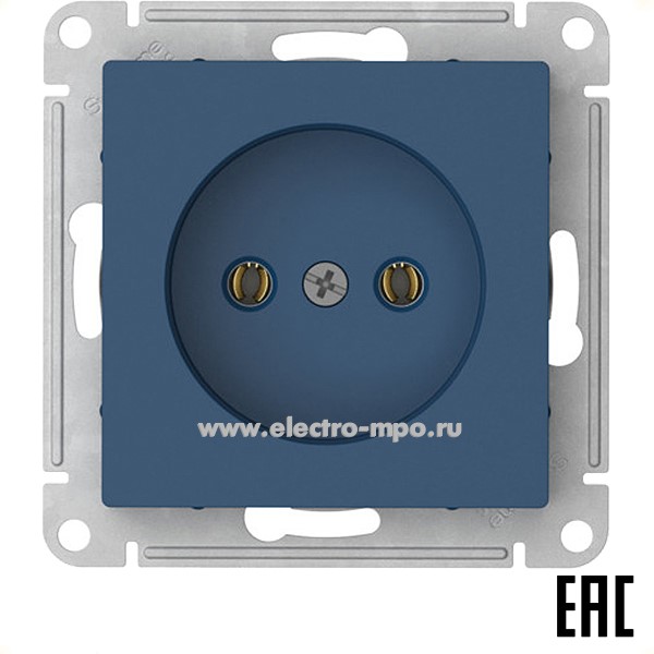 Ю52. Механизм AtlasDesign ATN001141S розетки безвинт. зажим. с/п аквамарин (Systeme Electric)