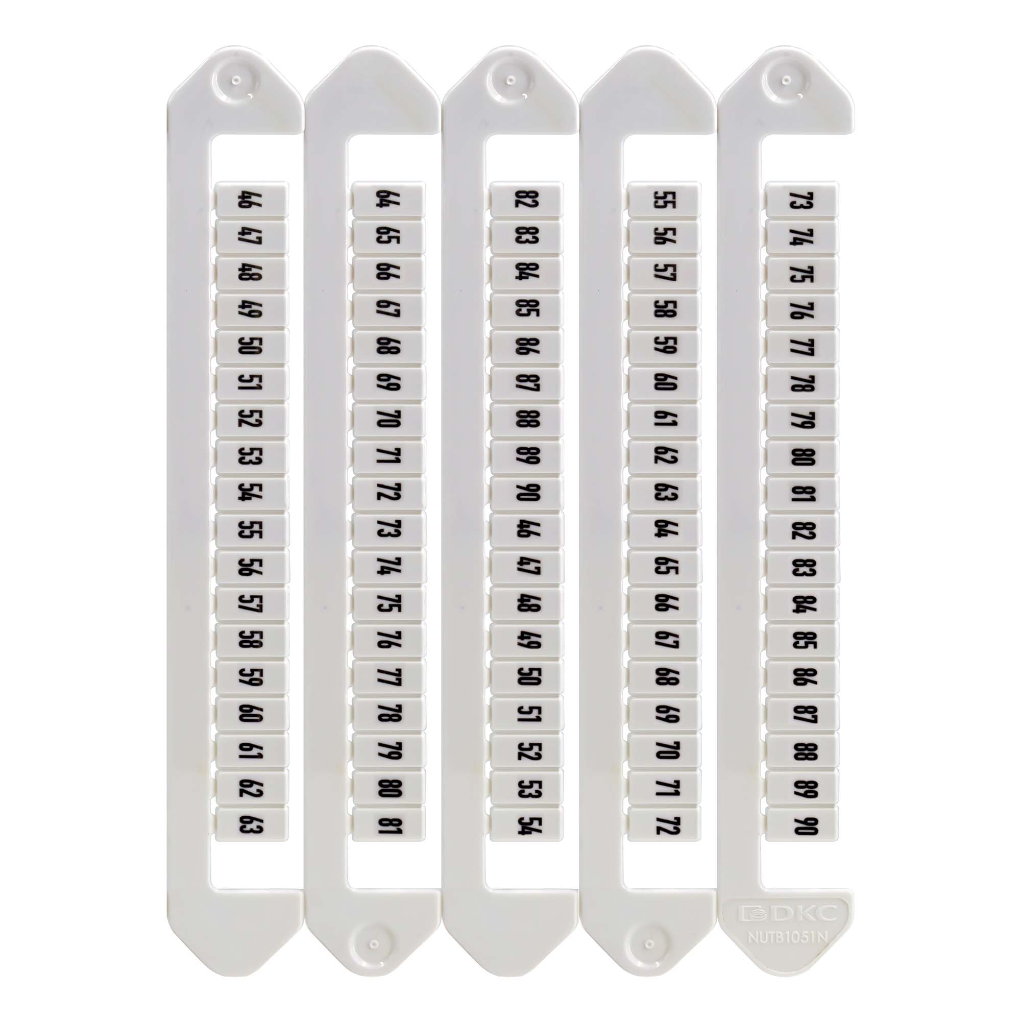 М31. Маркировка NUTB-5-136-180H для клемм, ширина 5 мм, от 136 до 180, горизонтальная  (ДКС)