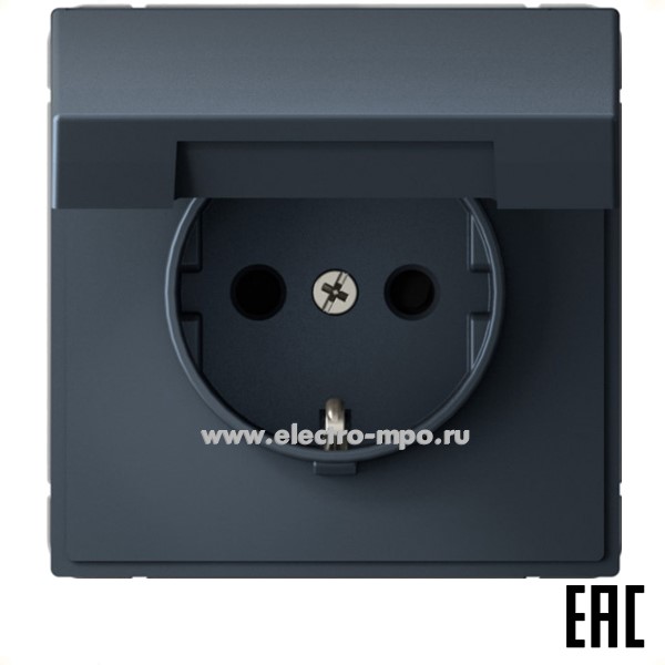 Р34. Механизм ArtGallery GAL000746S розетки "евр" со шторками крышк. безвинт. зажим с/п грифель (SE)