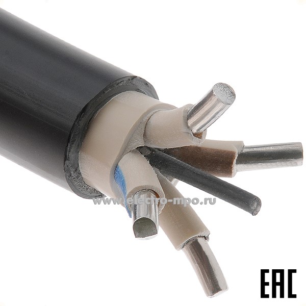 П3436. Кабель АВВГнг(А)-LS 4х16,0ок (N)-0,66 ГОСТ (Калужский кабельный завод)