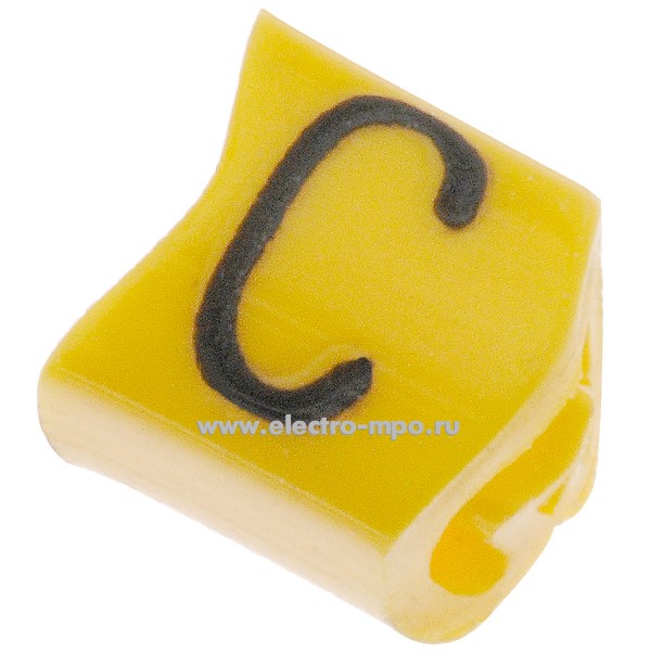 М4473. Кольцо РА-02003C закрытое символ "C" диаметр провода 1,3-3мм (Partex)