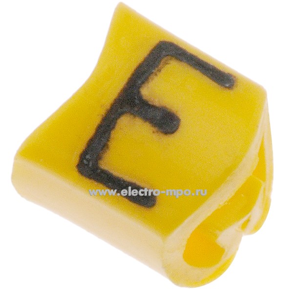 М4474. Кольцо РА-02003E закрытое символ "E" диаметр провода 1,3-3мм (Partex)