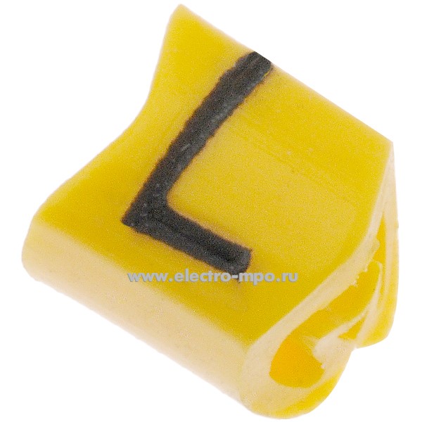 М4475. Кольцо РА-02003L закрытое символ "L" диаметр провода 1,3-3мм (Partex)