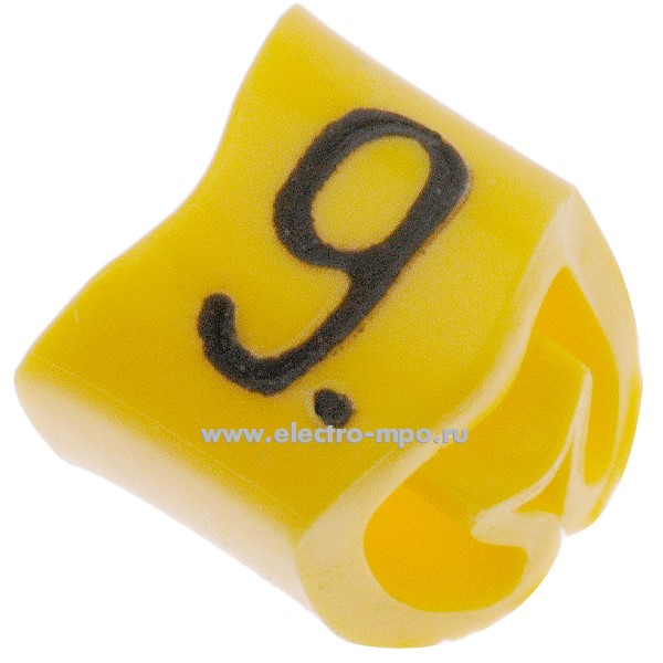 М4479. Кольцо РА-100039 закрытое символ "9" диаметр провода 2,5-5мм (Partex)