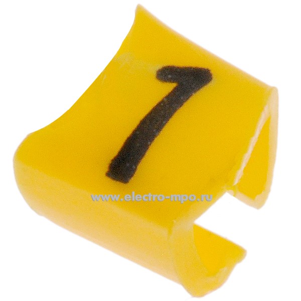 М4402. Кольцо РC-100031 открытое символ "1" диаметр провода 2,4-3,0мм (Partex)