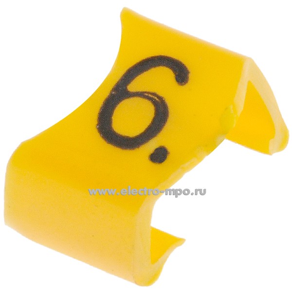 М4424. Кольцо РC-200036 открытое символ "6" диаметр провода 3,0-4,0мм (Partex)