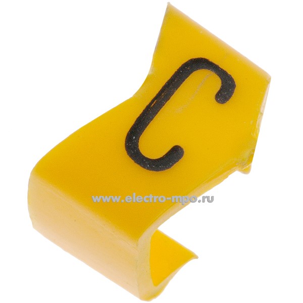 М4464. Кольцо РC-40004C открытое символ "C" диаметр провода 5,0-6,2мм (Partex)