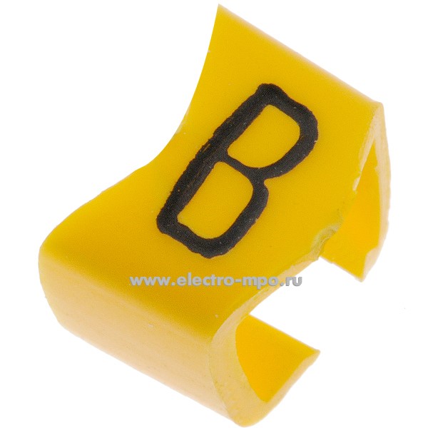 М4463. Кольцо РC-40004B открытое символ "B" диаметр провода 5,0-6,2мм (Partex)