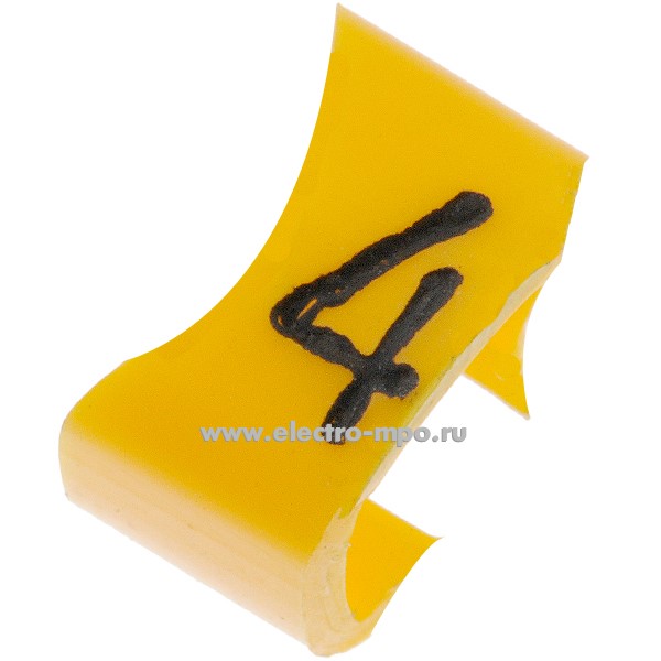 М4456. Кольцо РC-400044 открытое символ "4" диаметр провода 5,0-6,2мм (Partex)