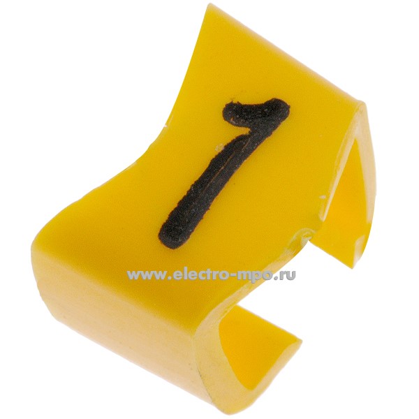 М4453. Кольцо РC-400041 открытое символ "1" диаметр провода 5,0-6,2мм (Partex)