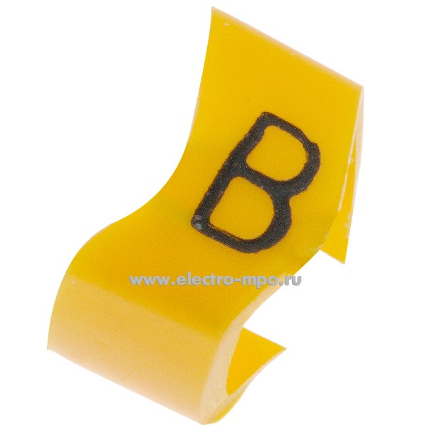 М4446. Кольцо РC-30003B открытое символ "B" диаметр провода 4,0-5,0мм (Partex)