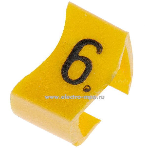 М4441. Кольцо РC-300036 открытое символ "6" диаметр провода 4,0-5,0мм (Partex)