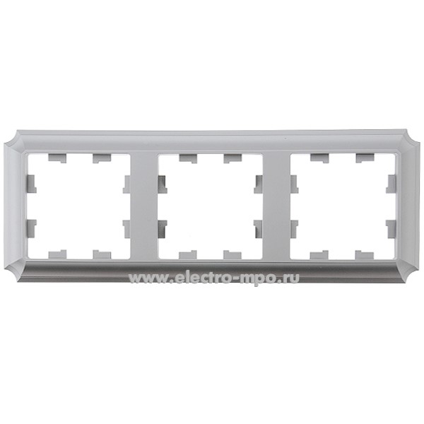 Ю3853. Рамка-3 AtlasDesign Antique ATN100903 универсальная сталь (Systeme Electric)