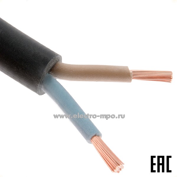 П3518. Провод ПВСнг(А)-LS 2х4,0 кв.мм черный ГОСТ малодымный (Калужский кабельный завод)