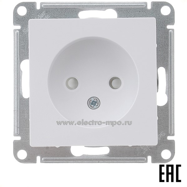 Ю4022. Механизм AtlasDesign ATN000149 розетки со шторками с/п белый (Systeme Electric)