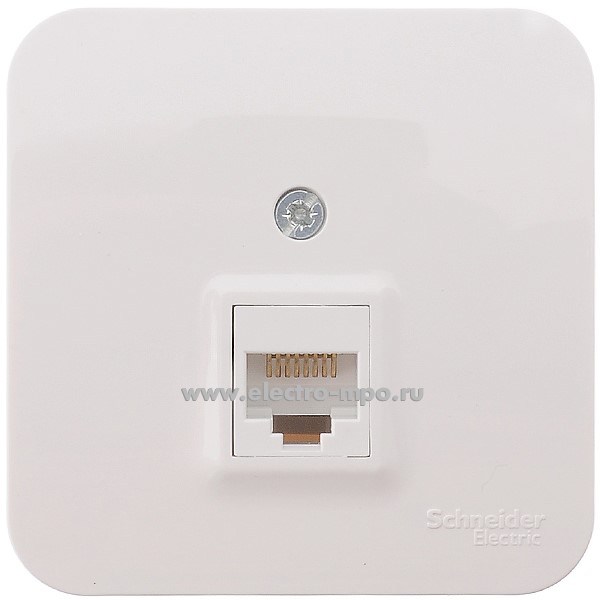 Ю4526. Розетка Blanca BLNIA045001 компьютерная RJ45 5e о/п белая (Systeme Electric)