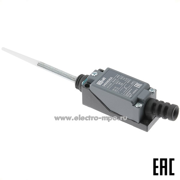 А5464. Концевой выключатель КВ-303-166 34008DEK 380В 5А 1з+1р IP65 пружинный стержень (DEKraft)