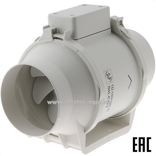 Б9240. Вентилятор TD160/100 N Silent канальный осевой D=98мм 220В (Soler\Palau Испания)