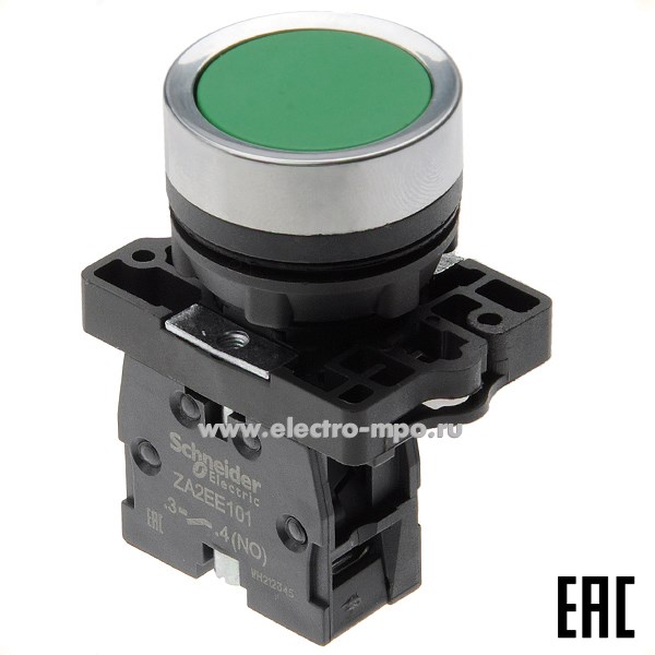 А5303. Выключатель кнопочный XA2EA31 зеленый 1з без фиксации (Schneider Electric)