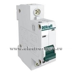 А0186. Автоматический выключатель ВА201-1P-080А-C 13002DEK C80А/1п/ 10 кА на Din-рейку (DEKraft)
