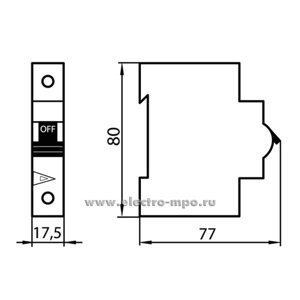 К7333. Автоматический выключатель PL7-C10/1 10А/1п/ 10кА на Din-рейку 262702 (Eaton/Moeller)
