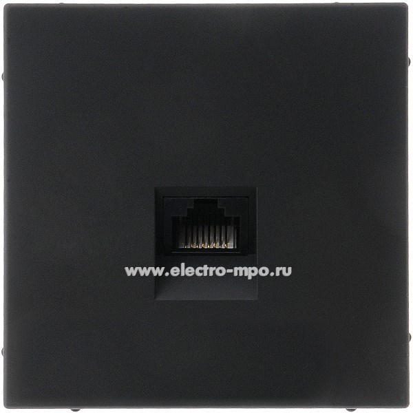 Р3226. Механизм ArtGallery GAL001083 розетки компьютерной RJ45 5е с/п карбон (Systeme Electric)