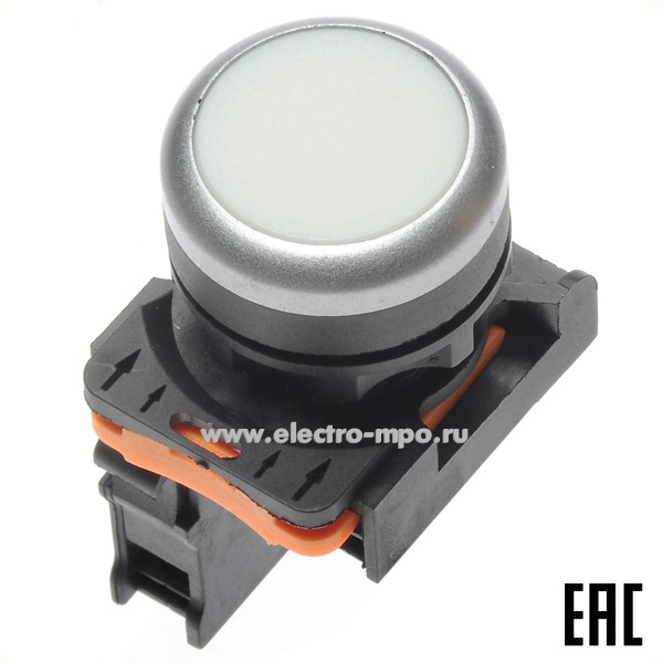 А5116. Выключатель кнопочный PB0-AA11 белый 1з без фиксации, без подсветки IP65 (Plastim)