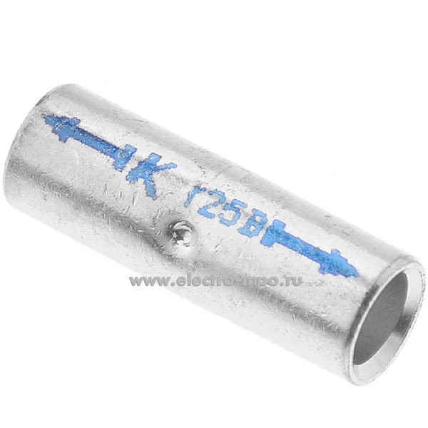 69418.Г9418 Гильза 25B медная 25мм2 L=27мм луженая для многопров. проводников под опрессовку (Gustav Klauk