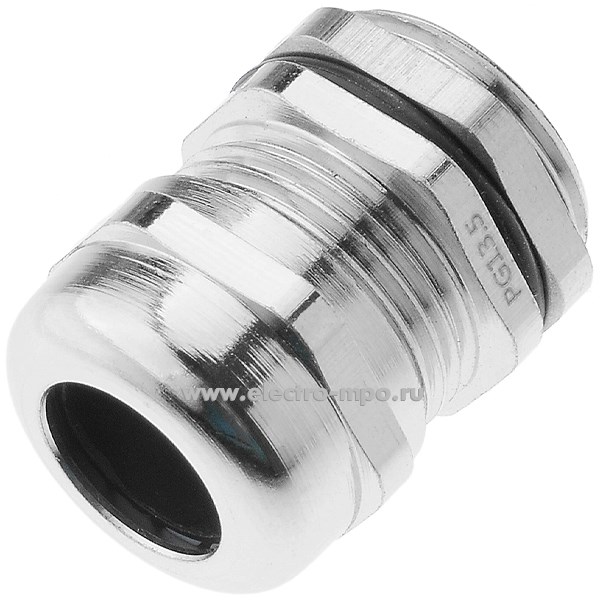 Т2003. Сальник CPG-13,5 латунный с контргайкой (D кабеля 6-12мм,  IP68) (Электромонтаж)