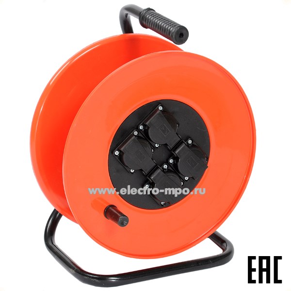 Ю9330. Катушка 10309 пластик 4 роз. "евр" IP44 D=300мм Ш=95мм (Электроконтакт Москва)