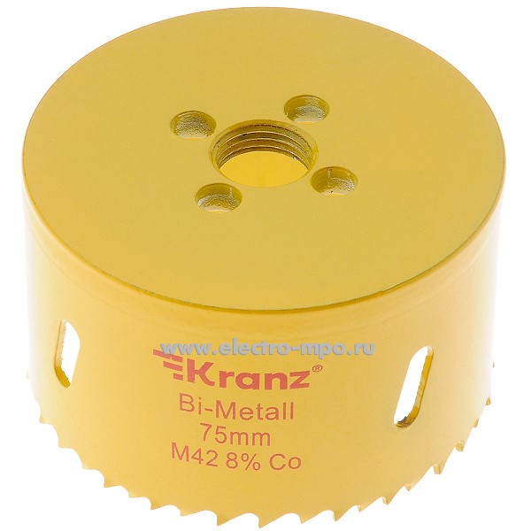 И7112. Коронка KR-92-0237 по металлу Bimetal 75мм (Kranz)