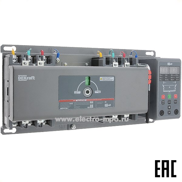 Б2431. Устройство автоматического ввода резерва АВР-303 (АВР) 3ф 160А 41036DEK с контроллером (DEKraft)