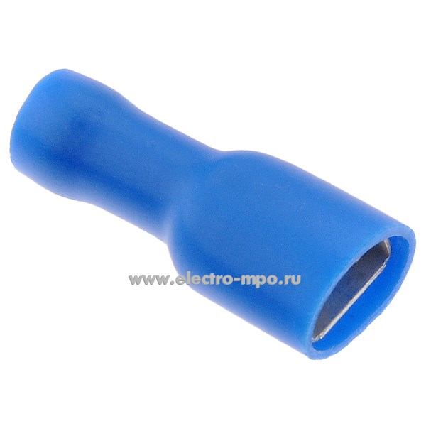 69709.Г9709 Наконечник 00291 латунный 1,5-2,5мм2 "мама" 6,3х0,8мм изолированный, ПВХ (ВМ)