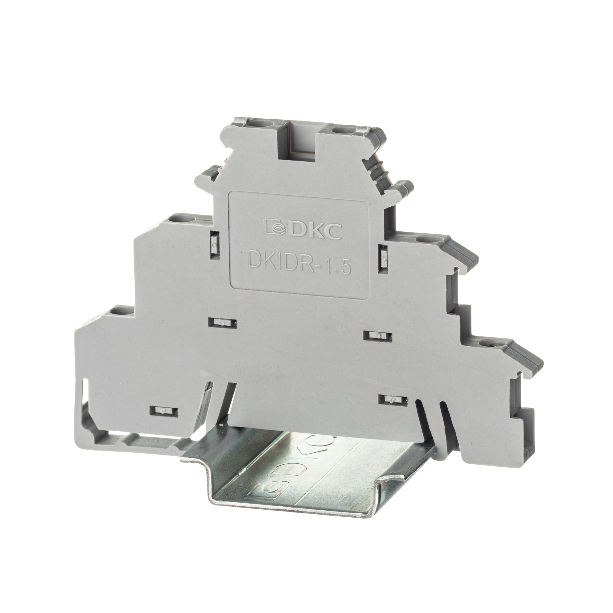 К2228. Клемма DKIDR-1.5 трехуровневая, винтовой зажим, 6 точек подключения, 2.5 кв.мм,  (ДКС)