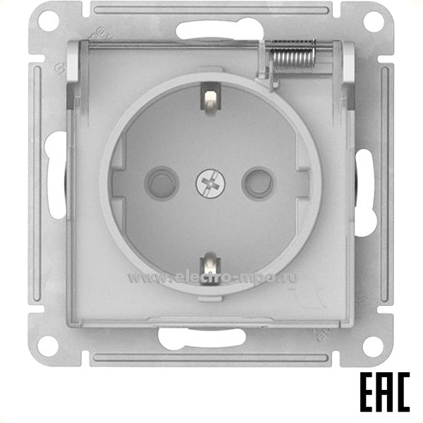 Ю52. Механизм AtlasDesign Aqua ATN440146S роз. "евр" со штор. и крышк. безвинт. зажим IP44 с/п белый (SE