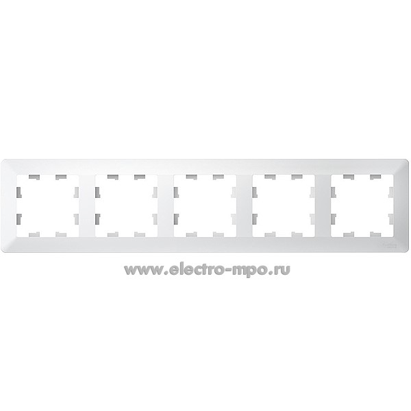 Ю32. Рамка-5 AtlasDesign Air ATN221305 универсальная лотос/дымчатый белый (Systemе Electric)