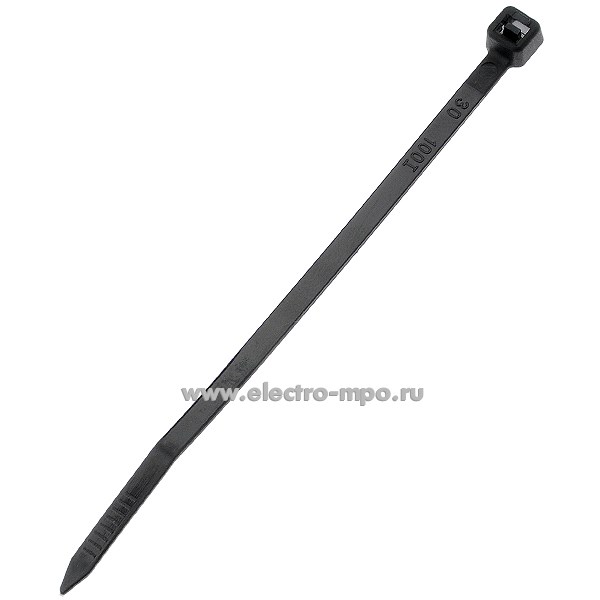 Г6033. Хомут 89904 КСС 4х100 гибкий 3,6х100мм чёрный атмосферостойкий для жгутовки (Fortisflex)