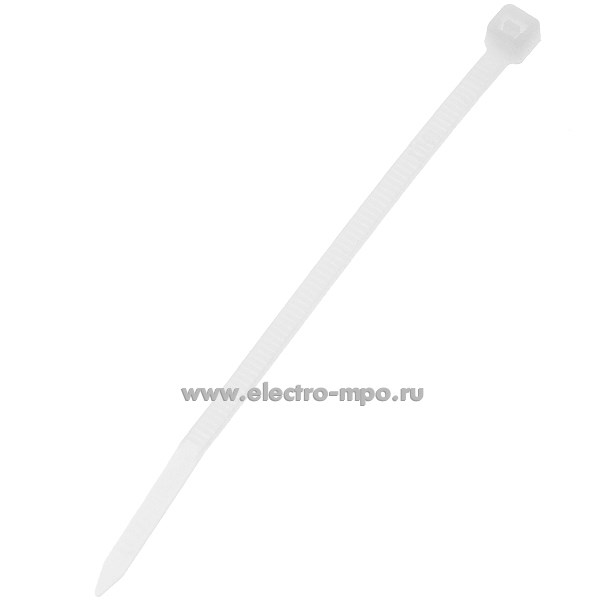 Г6007. Хомут 89894 КСС 4х100 гибкий 3,6х100мм белый для жгутовки (Fortisflex)