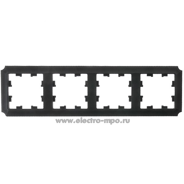 Ю3839. Рамка-4 AtlasDesign Antique ATN101004 универсальная карбон (Systeme Electric)