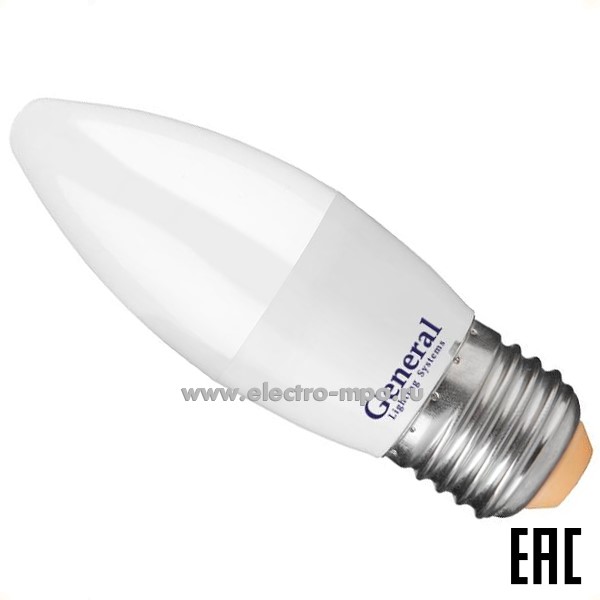 Л03. Лампа 15Вт 661098 GLDEN-CF-15-230-E27-2700К 1010Лм светодиодная "свеча" т/б свет (General)