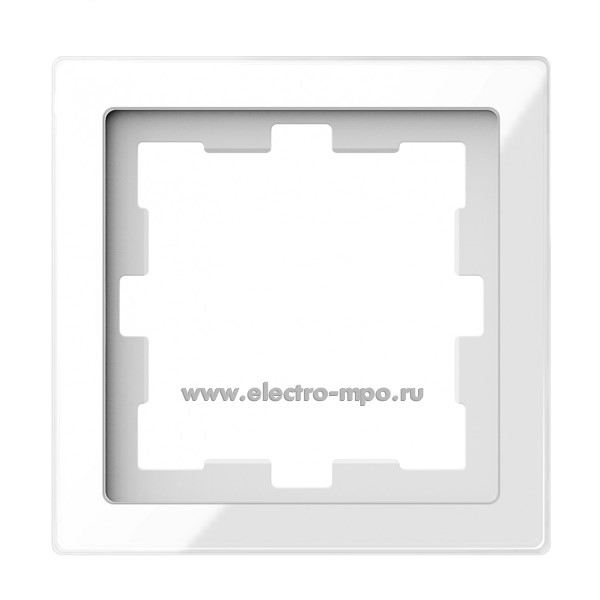 Ю3271. Рамка-1 Merten D-Life MTN4010-6520 стекло белый кристал (Schneider Electric)