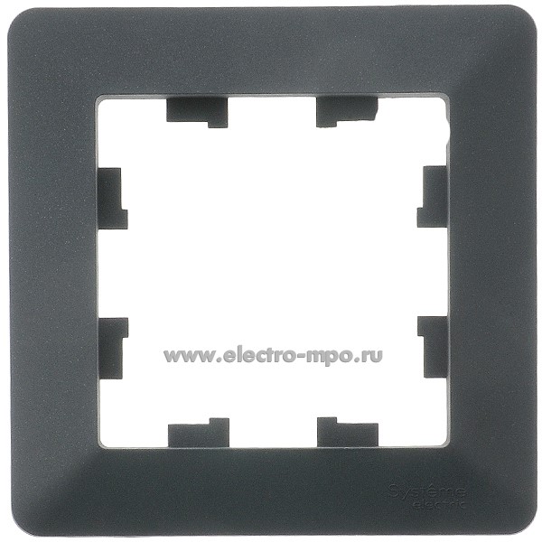 Ю32. Рамка-1 AtlasDesign Air ATN221401 базальт/дымчатый черный (Systemе Electric)